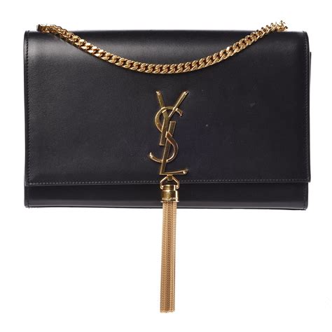 ysl kate medium smooth calfskin clutch with tassel|SAINT LAURENT Smooth Calfskin Medium Classic .